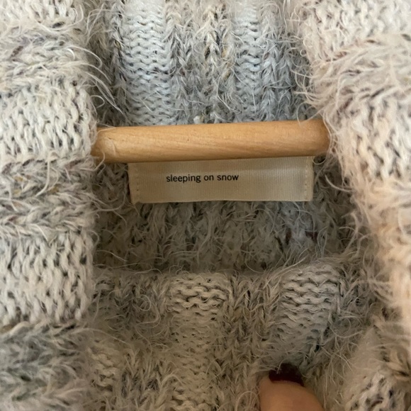 White and Grey Anthropologie Sweater Dress - Picture 3 of 3